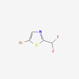 Chemical structure of 5-Bromo-2-(difluoromethyl)thiazole