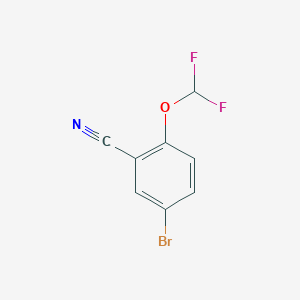 Chemical structure of 5-Bromo-2-(difluoromethoxy)benzonitrile