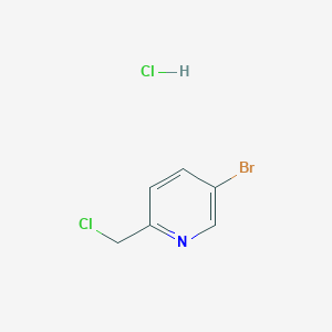 Chemical structure of 5-Bromo-2-(chloromethyl)pyridine hydrochloride