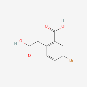 Chemical structure of 5-Bromo-2-(carboxymethyl)benzoic acid
