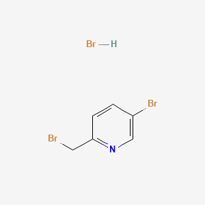 Chemical structure of 5-Bromo-2-(bromomethyl)pyridine hydrobromide
