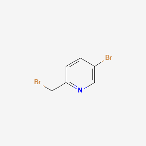 Chemical structure of 5-Bromo-2-(Bromomethyl)Pyridine