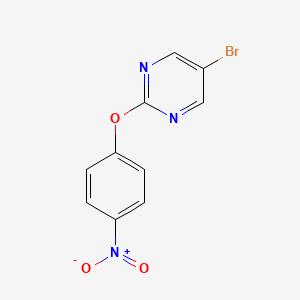 Chemical structure of 5-Bromo-2-(4-nitrophenoxy)pyrimidine