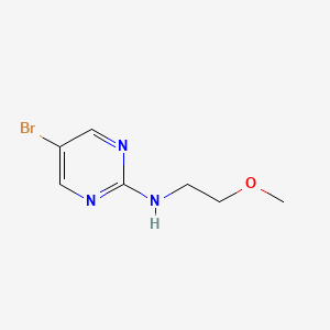 Chemical structure of 5-Bromo-2-(2-methoxyethylamino)pyrimidine