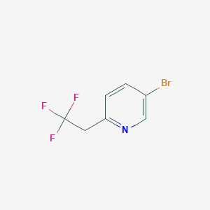 Chemical structure of 5-Bromo-2-(2,2,2-trifluoroethyl)pyridine