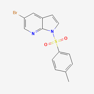 Chemical structure of 5-Bromo-1-tosyl-1H-pyrrolo[2,3-b]pyridine
