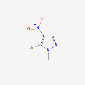 Chemical structure of 5-Bromo-1-methyl-4-nitro-1H-pyrazole