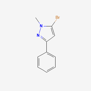 Chemical structure of 5-Bromo-1-methyl-3-phenyl-1H-pyrazole