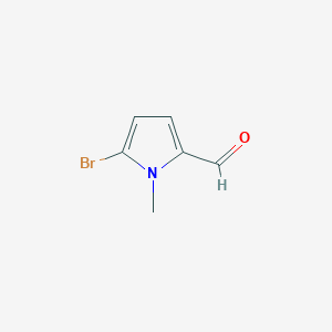 Chemical structure of 5-Bromo-1-methyl-1H-pyrrole-2-carbaldehyde