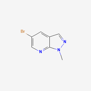 Chemical structure of 5-Bromo-1-methyl-1H-pyrazolo[3,4-b]pyridine
