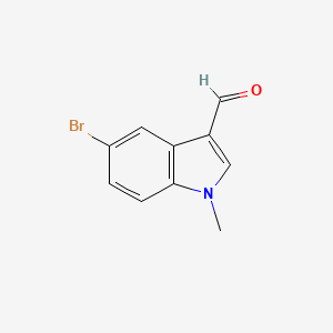 Chemical structure of 5-Bromo-1-methyl-1H-indole-3-carbaldehyde