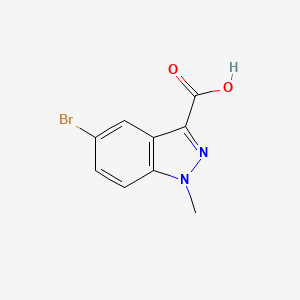 Chemical structure of 5-Bromo-1-methyl-1H-indazole-3-carboxylic acid