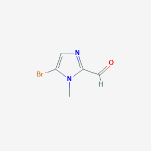 Chemical structure of 5-Bromo-1-methyl-1H-imidazole-2-carbaldehyde