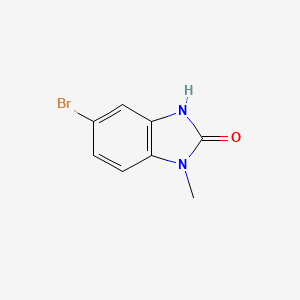 Chemical structure of 5-bromo-1-methyl-2,3-dihydro-1H-1,3-benzodiazol-2-one