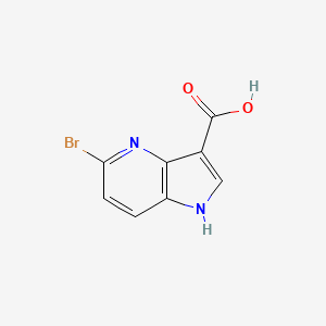 Chemical structure of 5-Bromo-1H-pyrrolo[3,2-b]pyridine-3-carboxylic acid