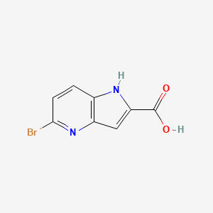 Chemical structure of 5-Bromo-1H-pyrrolo[3,2-b]pyridine-2-carboxylic acid