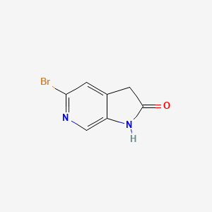 Chemical structure of 5-Bromo-1H-pyrrolo[2,3-c]pyridin-2(3H)-one
