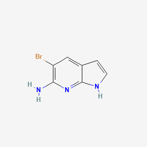 Chemical structure of 5-Bromo-1H-pyrrolo[2,3-b]pyridin-6-amine