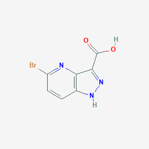 Chemical structure of 5-Bromo-1H-pyrazolo[4,3-b]pyridine-3-carboxylic acid