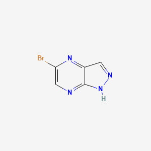 Chemical structure of 5-Bromo-1H-pyrazolo[3,4-b]pyrazine
