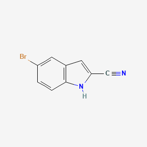 Chemical structure of 5-Bromo-1H-indole-2-carbonitrile