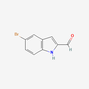 Chemical structure of 5-Bromo-1H-indole-2-carbaldehyde