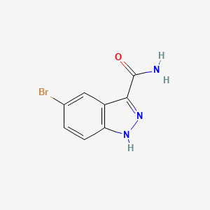 Chemical structure of 5-Bromo-1H-indazole-3-carboxamide