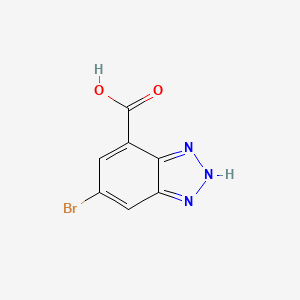 Chemical structure of 5-Bromo-1H-1,2,3-benzotriazole-7-carboxylic acid