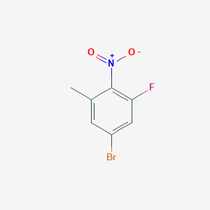 Chemical structure of 5-Bromo-1-fluoro-3-methyl-2-nitrobenzene