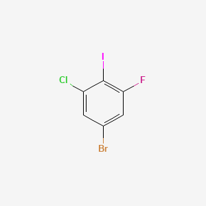 Chemical structure of 5-Bromo-1-chloro-3-fluoro-2-iodobenzene
