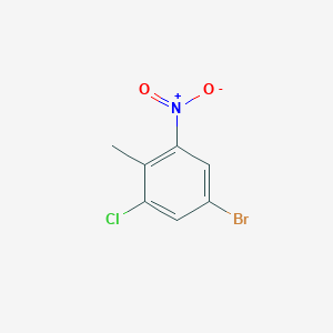 Chemical structure of 5-Bromo-1-chloro-2-methyl-3-nitrobenzene