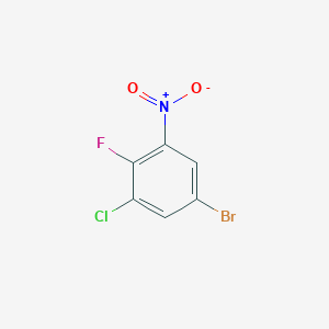 Chemical structure of 5-Bromo-1-chloro-2-fluoro-3-nitrobenzene