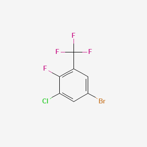 Chemical structure of 5-Bromo-3-chloro-2-fluorobenzotrifluoride