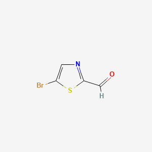 Chemical structure of 5-Bromo-1,3-thiazole-2-carbaldehyde