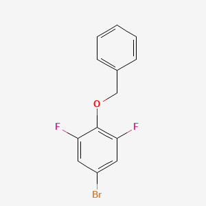 Chemical structure of 4-Bromo-2,6-difluoro-1-(benzyloxy)benzene