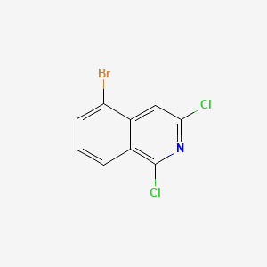 Chemical structure of 5-Bromo-1,3-dichloroisoquinoline
