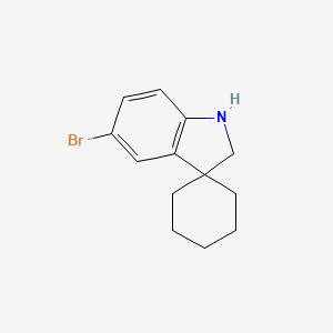 Chemical structure of 5-Bromo-1,2-Dihydrospiro[Cyclohexane-1,3-Indole]