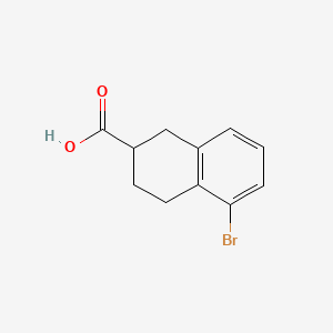 Chemical structure of 5-Bromo-1,2,3,4-tetrahydronaphthalene-2-carboxylic acid