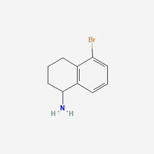 Chemical structure of 5-Bromo-1,2,3,4-tetrahydronaphthalen-1-amine