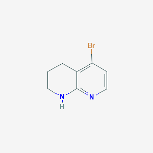 Chemical structure of 5-Bromo-1,2,3,4-tetrahydro-1,8-naphthyridine