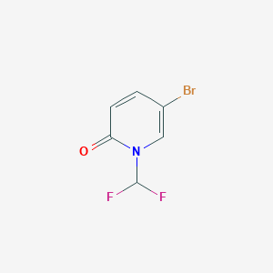 Chemical structure of 5-Bromo-1-(difluoromethyl)pyridin-2(1H)-one