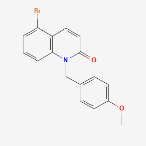 Chemical structure of 5-Bromo-1-(4-methoxybenzyl)quinolin-2(1H)-one