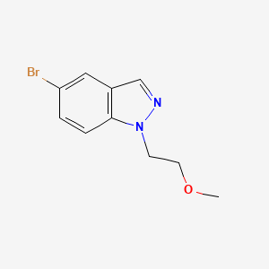 Chemical structure of 5-Bromo-1-(2-methoxyethyl)-1H-indazole