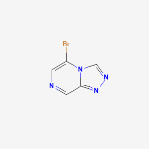 Chemical structure of 5-Bromo-[1,2,4]triazolo[4,3-a]pyrazine