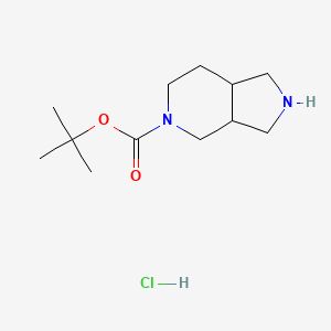 Chemical structure of 5-Boc-octahydropyrrolo[3,4-c]pyridine Hydrochloride