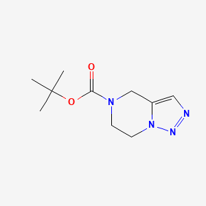 Chemical structure of 5-Boc-4,6,7-trihydro-1,2,3-triazolo[1,5-a]pyrazine