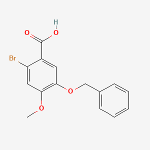 Chemical structure of 5-Benzyloxy-2-bromo-4-methoxybenzoic Acid