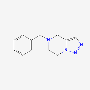 Chemical structure of 5-benzyl-4H,5H,6H,7H-[1,2,3]triazolo[1,5-a]pyrazine