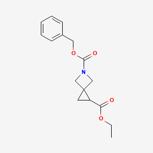 Chemical structure of 5-BENZYL 1-ETHYL 5-AZASPIRO[2.3]HEXANE-1,5-DICARBOXYLATE