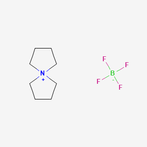 Chemical structure of 5-Azoniaspiro[4.4]nonane Tetrafluoroborate